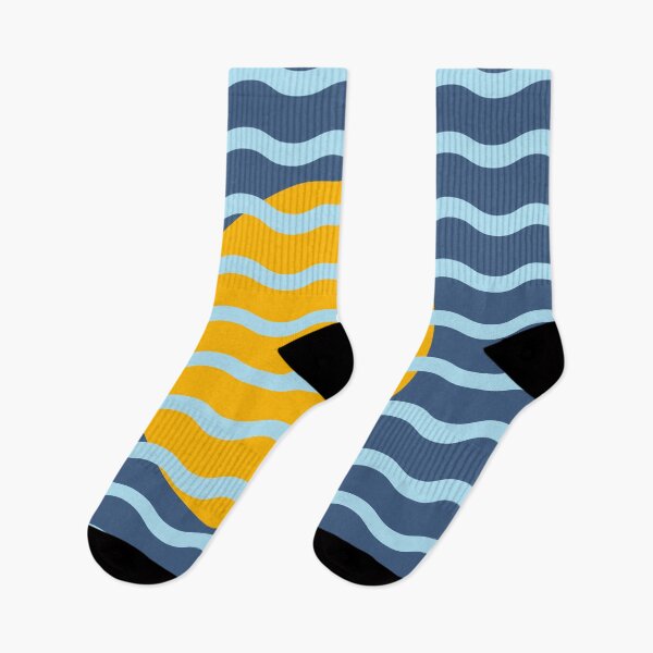 Item preview, Modern Minimalist Sunset Over Waves - Navy & Gold Abstract Coastal Seascape designed and sold by nineFlorals.
