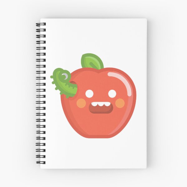 Item preview, Surprised Apple With Curious Green Worm designed and sold by Loopa-Art.