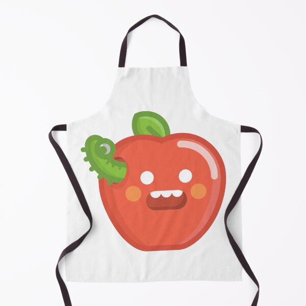 Item preview, Surprised Apple With Curious Green Worm designed and sold by Loopa-Art.
