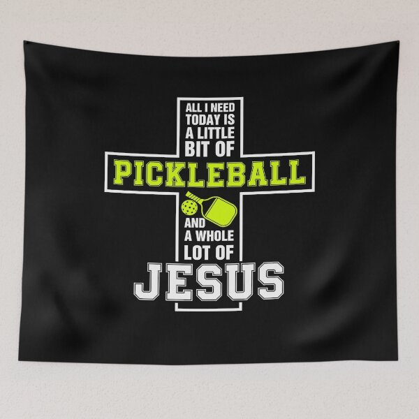Item preview, I Need Pickleball and Jesus Funny Christian designed and sold by ellapaintcoast.