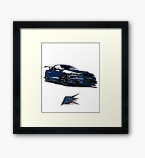 nissan gtr r34 front blue color Framed Print