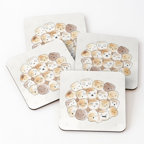 Item preview, Cute Toasted Marshmallows Pile Kawaii Smores Art designed and sold by DuckOddity.