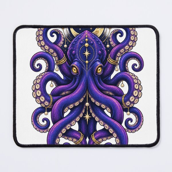 Item preview, Mystical octopus with moon and stars designed and sold by CalipZO.