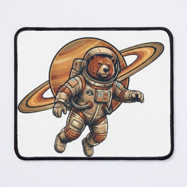 Item preview, Space Bear Astronaut Floating Near Saturn designed and sold by Snurly.