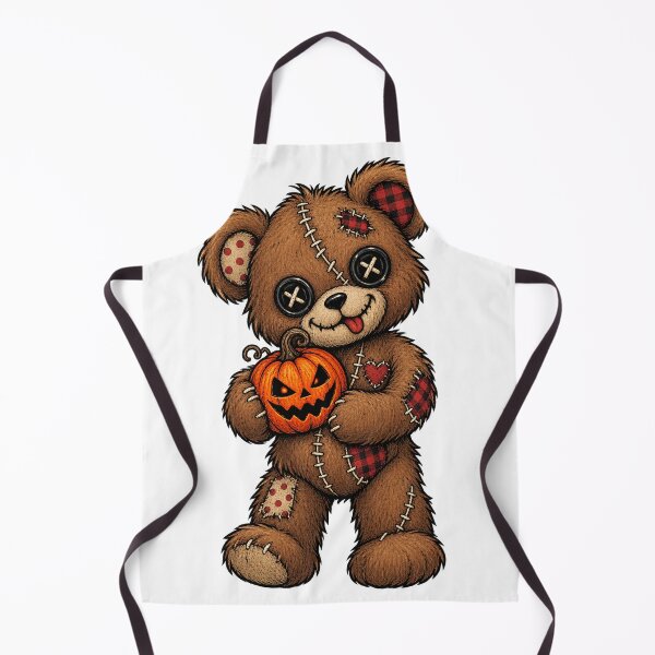 Item preview, Creepy teddy bear with Halloween pumpkin designed and sold by CalipZO.