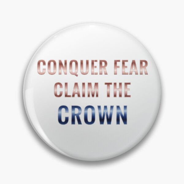 Item preview, Conquer Fear Claim The Crown - Bold Metallic Motivational Quote designed and sold by Dzblack.