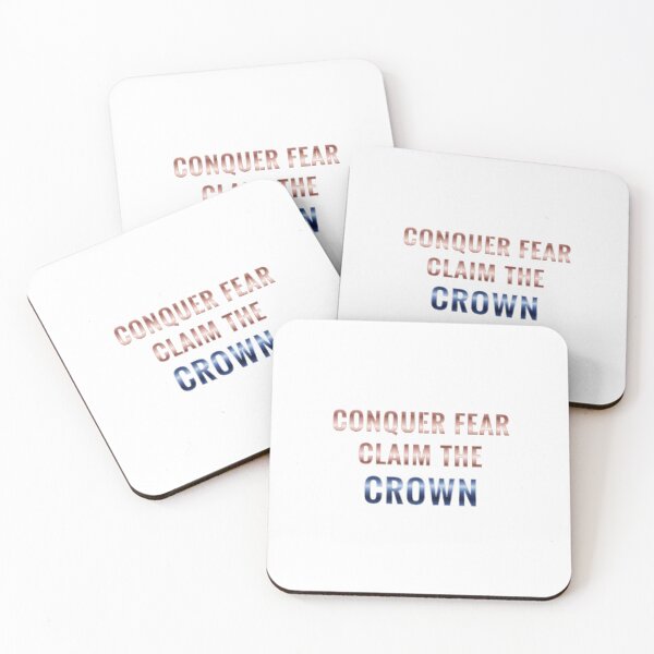 Item preview, Conquer Fear Claim The Crown - Bold Metallic Motivational Quote designed and sold by Dzblack.