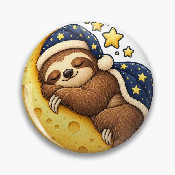 Item preview, Sleeping sloth on the moon designed and sold by CalipZO.