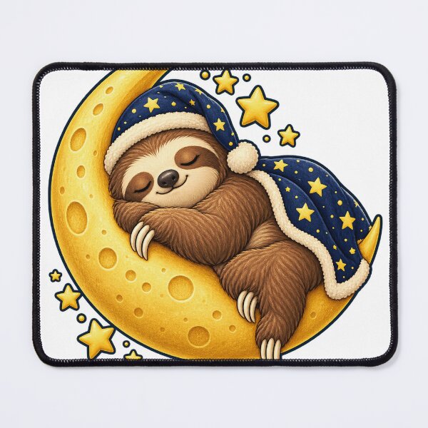 Item preview, Sleeping sloth on the moon designed and sold by CalipZO.