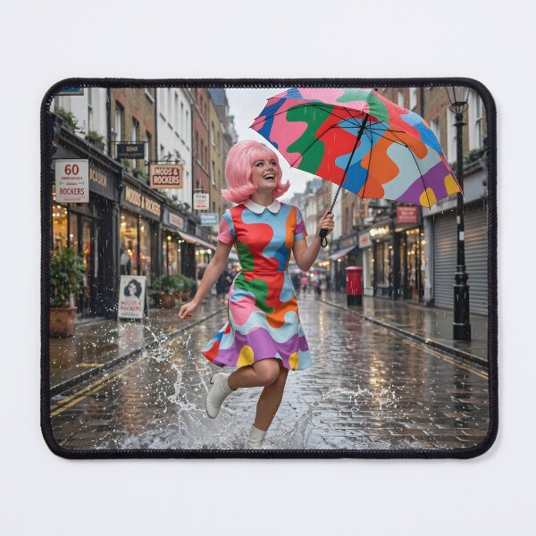 Item preview, Joyful Rain Dance on Carnaby Street - 60s Mod London designed and sold by Ela Art Space .