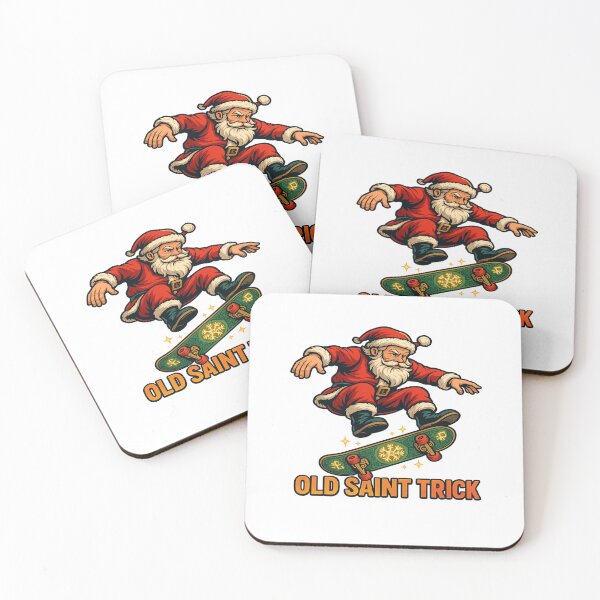 Item preview, Old Saint Trick Santa Skateboard Christmas Skater designed and sold by ColeLaniTrading.