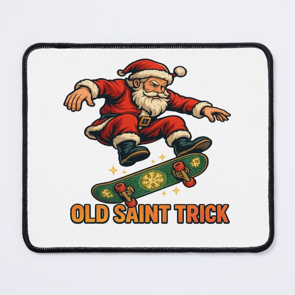 Item preview, Old Saint Trick Santa Skateboard Christmas Skater designed and sold by ColeLaniTrading.