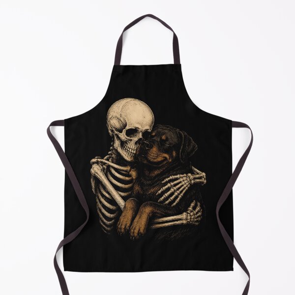 Item preview, Skeleton and Rottweiler Embrace Graphic Halloween Design designed and sold by rafaeltto.