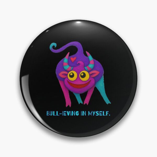Item preview, Bull-ieving in Myself - Funny Colorful Bull with Positive Attitude designed and sold by PatykArt.