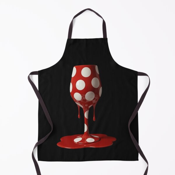 Item preview, Melting Polka Dot Wine Glass Red Drink Modern Art designed and sold by YourColorsWall.