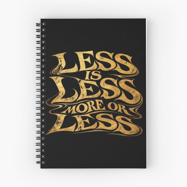 Item preview, Less Is Less More or Less – Distressed Gold Wavy Typography designed and sold by Kevin Shearer.