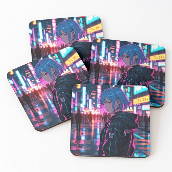 Item preview, Cyber Neon Girl | Anime Digital Illustration designed and sold by AnimDream .