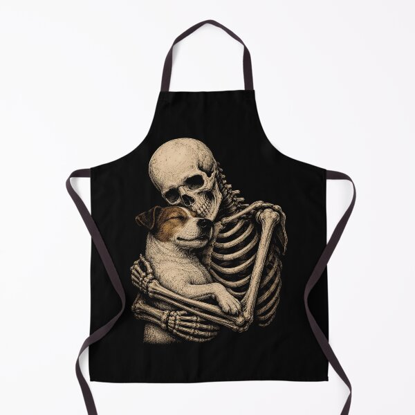 Item preview, Skeleton Embracing a Jack Russell Art Halloween designed and sold by rafaeltto.