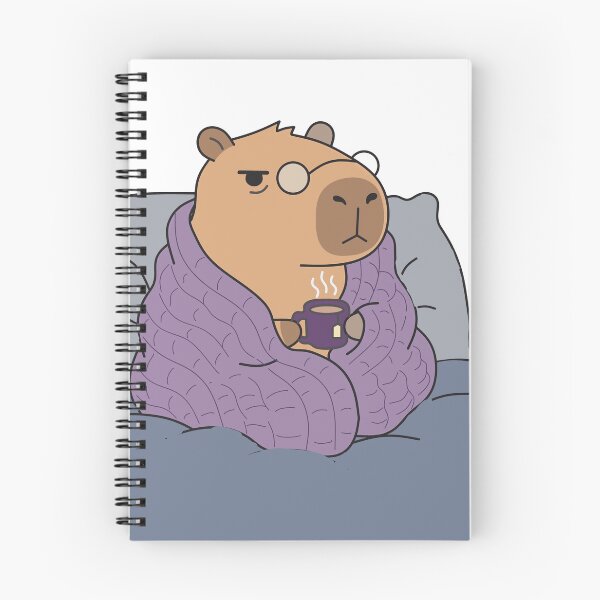 Item preview, Unbothered Capybara Cozy Tea Time - Cute Sleepy Capybara in Blanket designed and sold by Chonkibao.