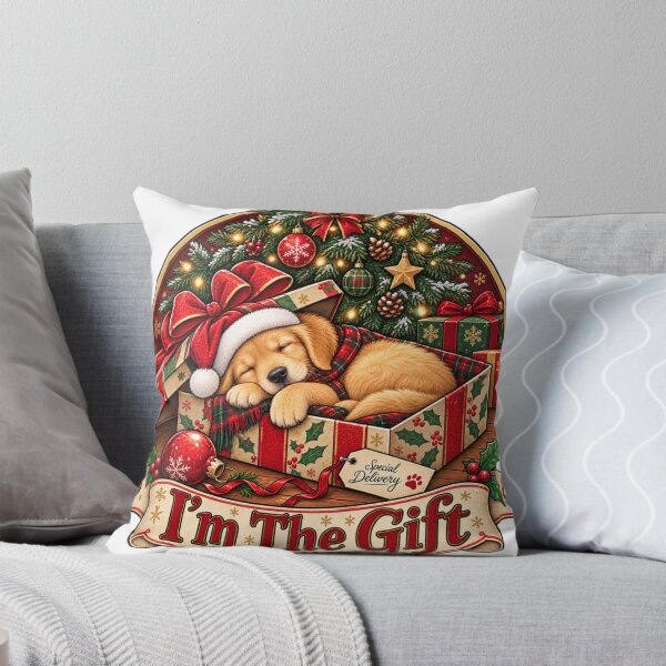 Item preview, I'm The Gift Golden Retriever Christmas Puppy Sleeping In Gift Box Shirt designed and sold by KnrNazimTHRE4DS.