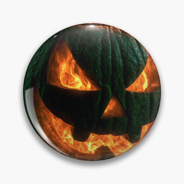 Item preview, Halloween Pumpkin Jack O Lantern Fire Green Glow designed and sold by FrostyFrisby.