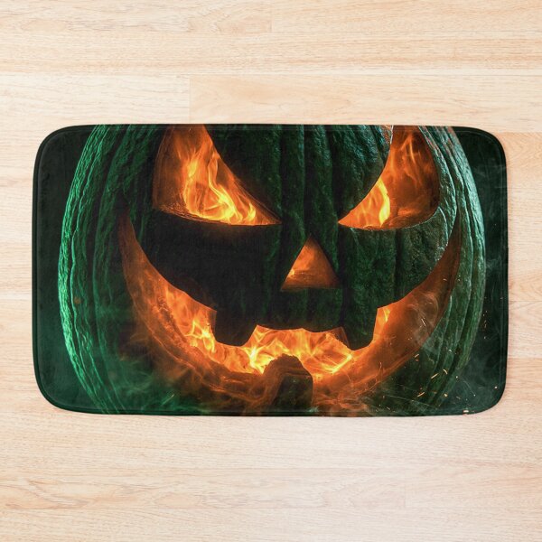 Item preview, Halloween Pumpkin Jack O Lantern Fire Green Glow designed and sold by FrostyFrisby.