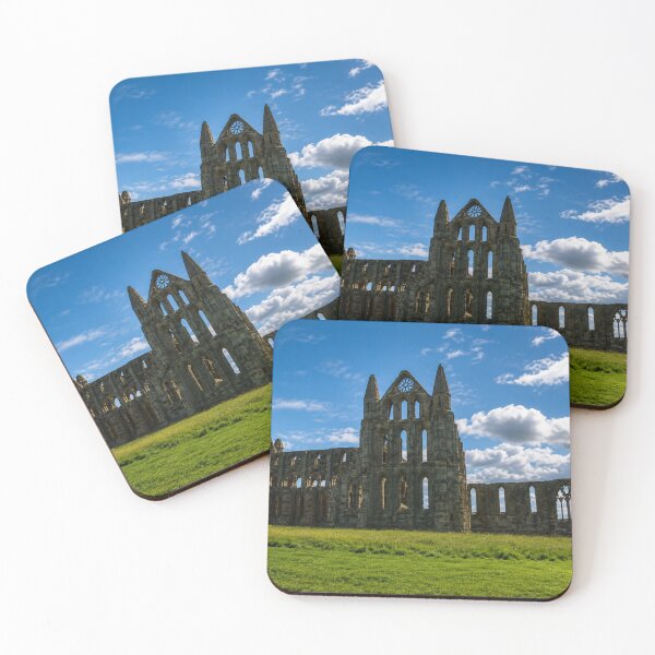 Item preview, Historic Whitby Abbey Ruins Under a Bright Blue Sky in North Yorkshire designed and sold by Astute-Artio-Photography.