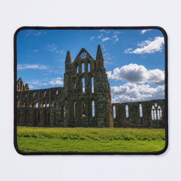 Item preview, Historic Whitby Abbey Ruins Under a Bright Blue Sky in North Yorkshire designed and sold by Astute-Artio-Photography.