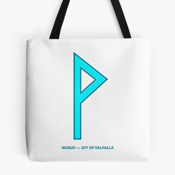 Item preview, Norse Wunjo Rune Joy of Valhalla Symbol Neon Glow designed and sold by CalmFrameArt.