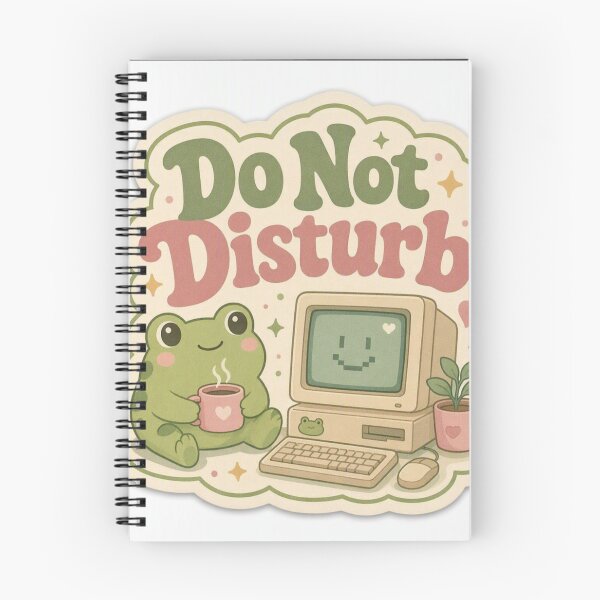 Item preview, Cute Frog Do Not Disturb – Retro Computer Pixel Art designed and sold by Graphic  Grove.
