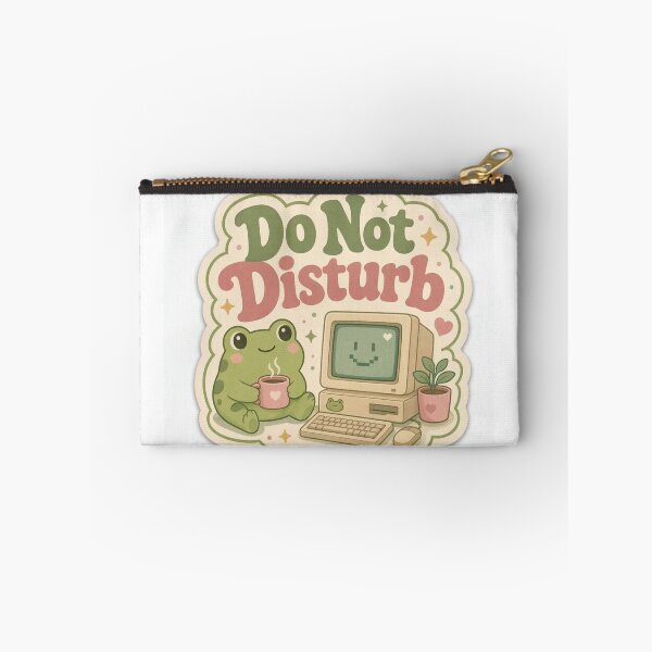 Item preview, Cute Frog Do Not Disturb – Retro Computer Pixel Art designed and sold by Graphic  Grove.