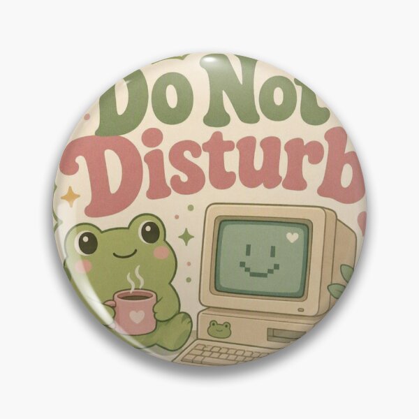 Item preview, Cute Frog Do Not Disturb – Retro Computer Pixel Art designed and sold by Graphic  Grove.