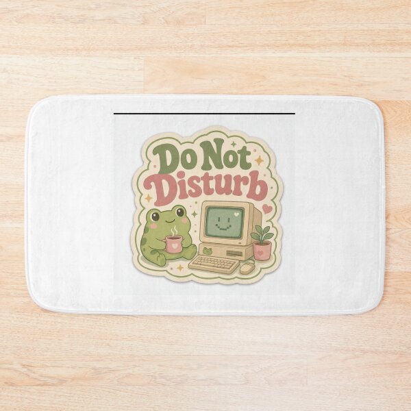 Item preview, Cute Frog Do Not Disturb – Retro Computer Pixel Art designed and sold by Graphic  Grove.