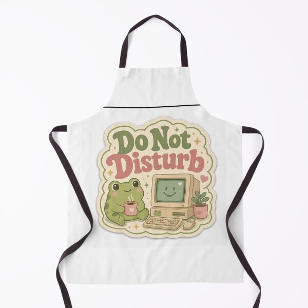 Item preview, Cute Frog Do Not Disturb – Retro Computer Pixel Art designed and sold by Graphic Grove.