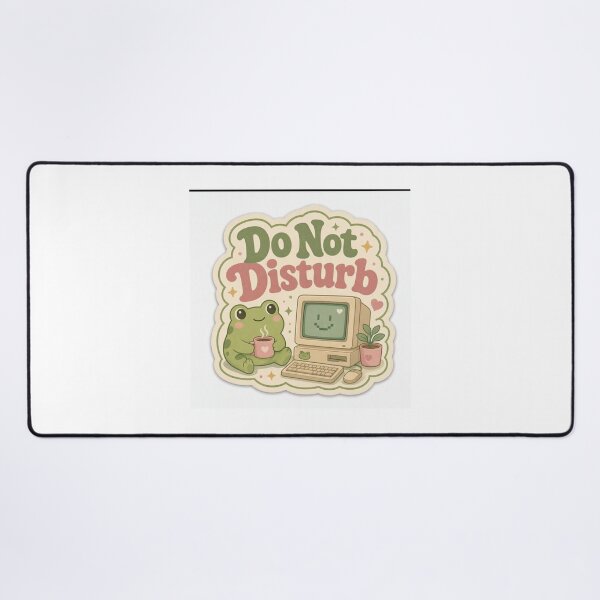 Item preview, Cute Frog Do Not Disturb – Retro Computer Pixel Art designed and sold by Graphic Grove.