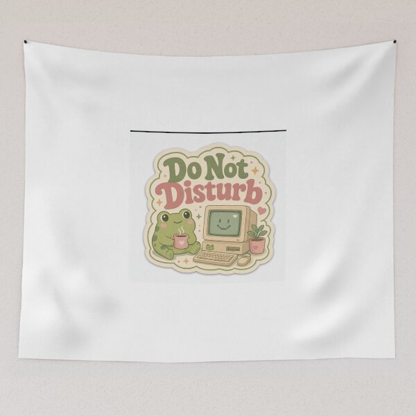 Item preview, Cute Frog Do Not Disturb – Retro Computer Pixel Art designed and sold by Graphic  Grove.