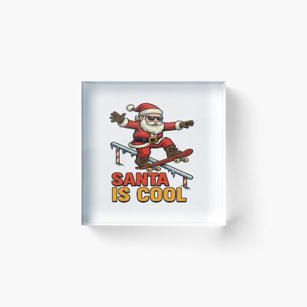 Item preview, Santa Is Cool Christmas Skateboarding Santa Claus designed and sold by ColeLaniTrading.