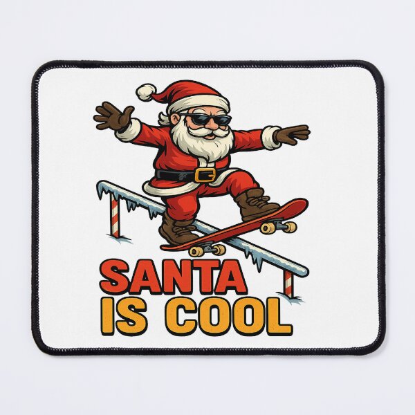 Item preview, Santa Is Cool Christmas Skateboarding Santa Claus designed and sold by ColeLaniTrading.