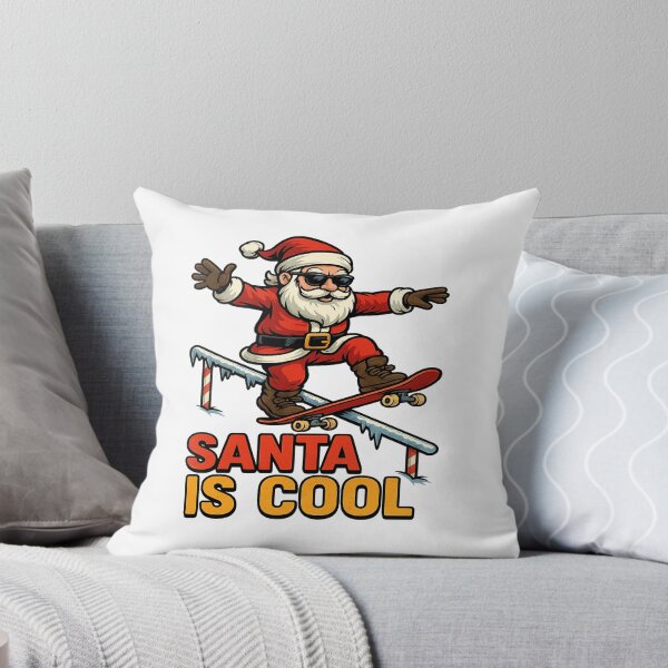 Item preview, Santa Is Cool Christmas Skateboarding Santa Claus designed and sold by ColeLaniTrading.