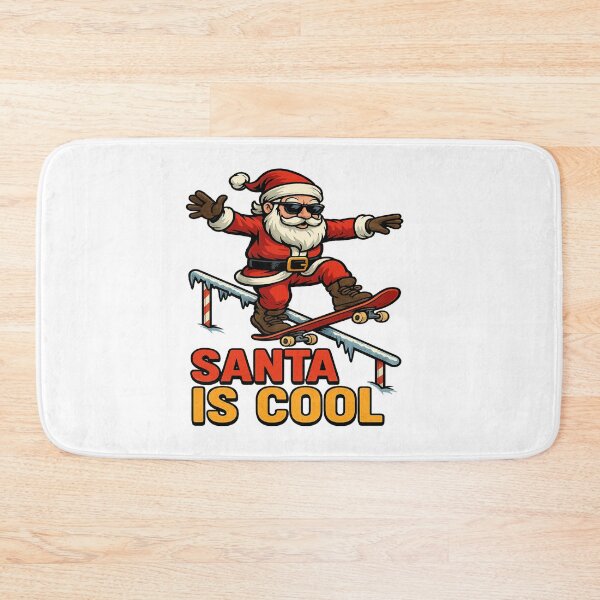 Item preview, Santa Is Cool Christmas Skateboarding Santa Claus designed and sold by ColeLaniTrading.