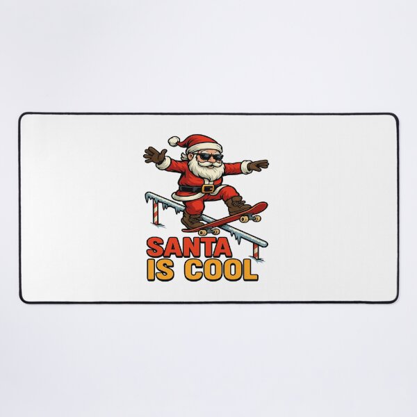 Item preview, Santa Is Cool Christmas Skateboarding Santa Claus designed and sold by ColeLaniTrading.