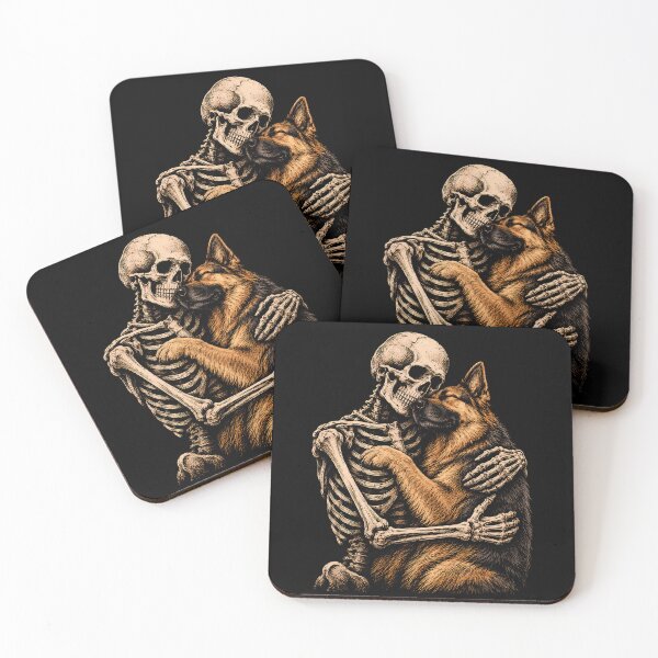 Item preview, Skeleton and Dog Embrace German Shepherd Design Halloween designed and sold by rafaeltto.