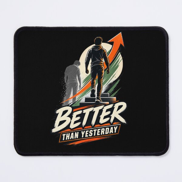Item preview, Better Than Yesterday – Progress Over Perfection Motivational Streetwear designed and sold by Origamoart.