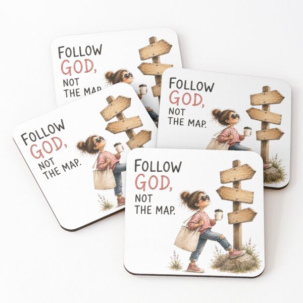 Item preview, Follow God Not The Map | Trendy Christian Watercolor Girl | Faith Quote Gift for Her designed and sold by NUVYStudio.