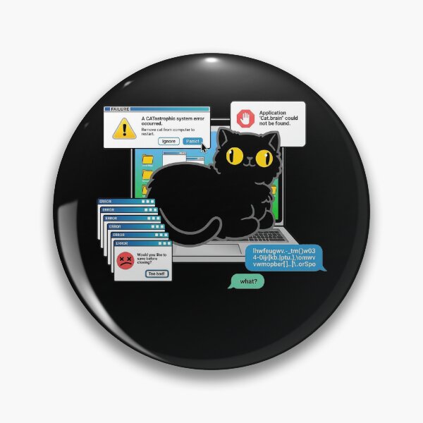 Item preview, Retro Computer Cat Error designed and sold by whiskys.