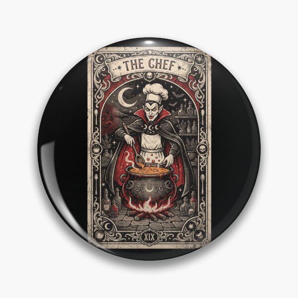 Item preview, Chef Vampire Halloween Vintage Tarot Card Occult designed and sold by MTRBSK11.