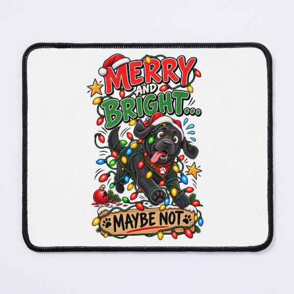 Item preview, Merry And Bright Maybe Not Funny Black Labrador Christmas Lights Shirt designed and sold by KnrNazimTHRE4DS.
