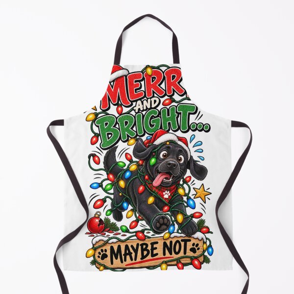 Item preview, Merry And Bright Maybe Not Funny Black Labrador Christmas Lights Shirt designed and sold by KnrNazimTHRE4DS.