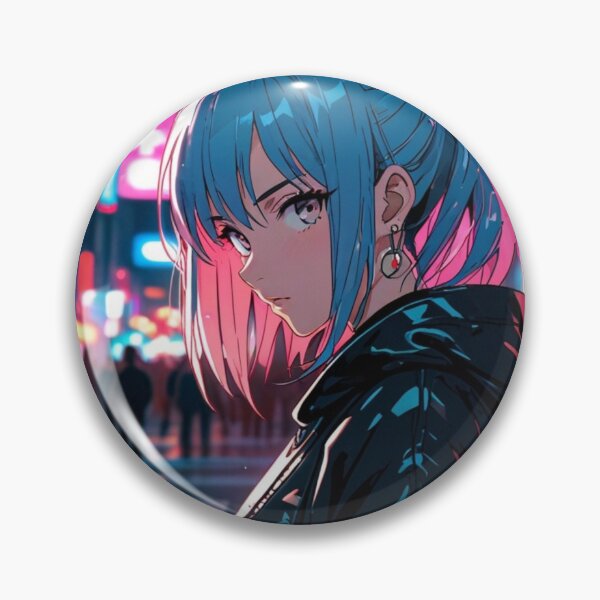 Item preview, Future City Anime Girl | Neon Cyber Style designed and sold by AnimDream .