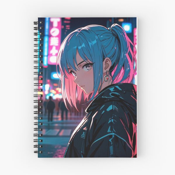 Item preview, Future City Anime Girl | Neon Cyber Style designed and sold by AnimDream .